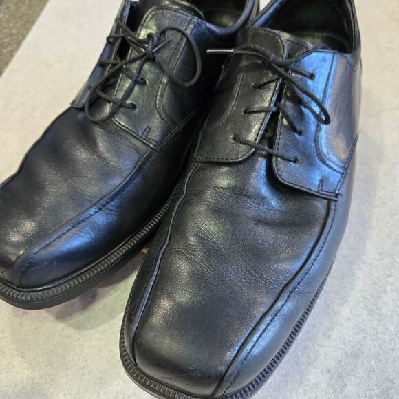 🐢 Bostonian Mens Black Leather Shoes Size 10.5W - Picture 10 of 13